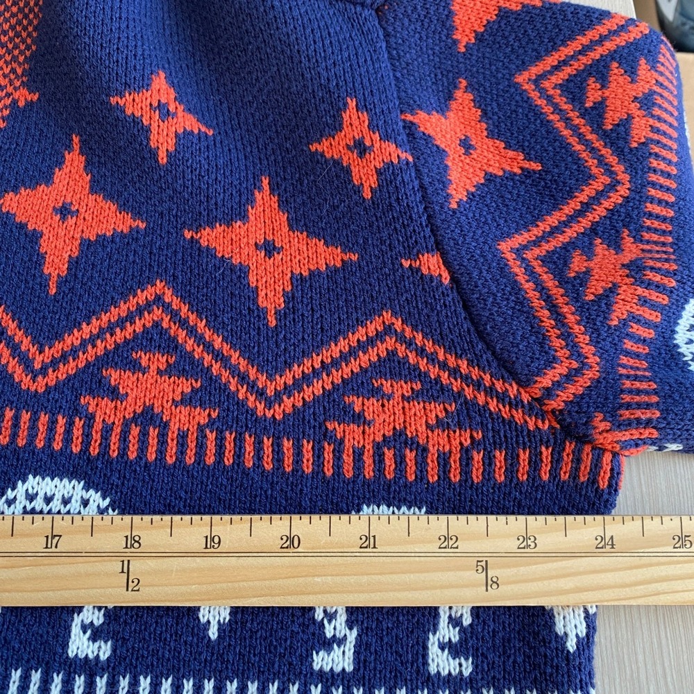 Lucky Brand Southwestern Geometric Open Front Cardigan Sweater Women XL Navy NWT - Picture 7 of 9